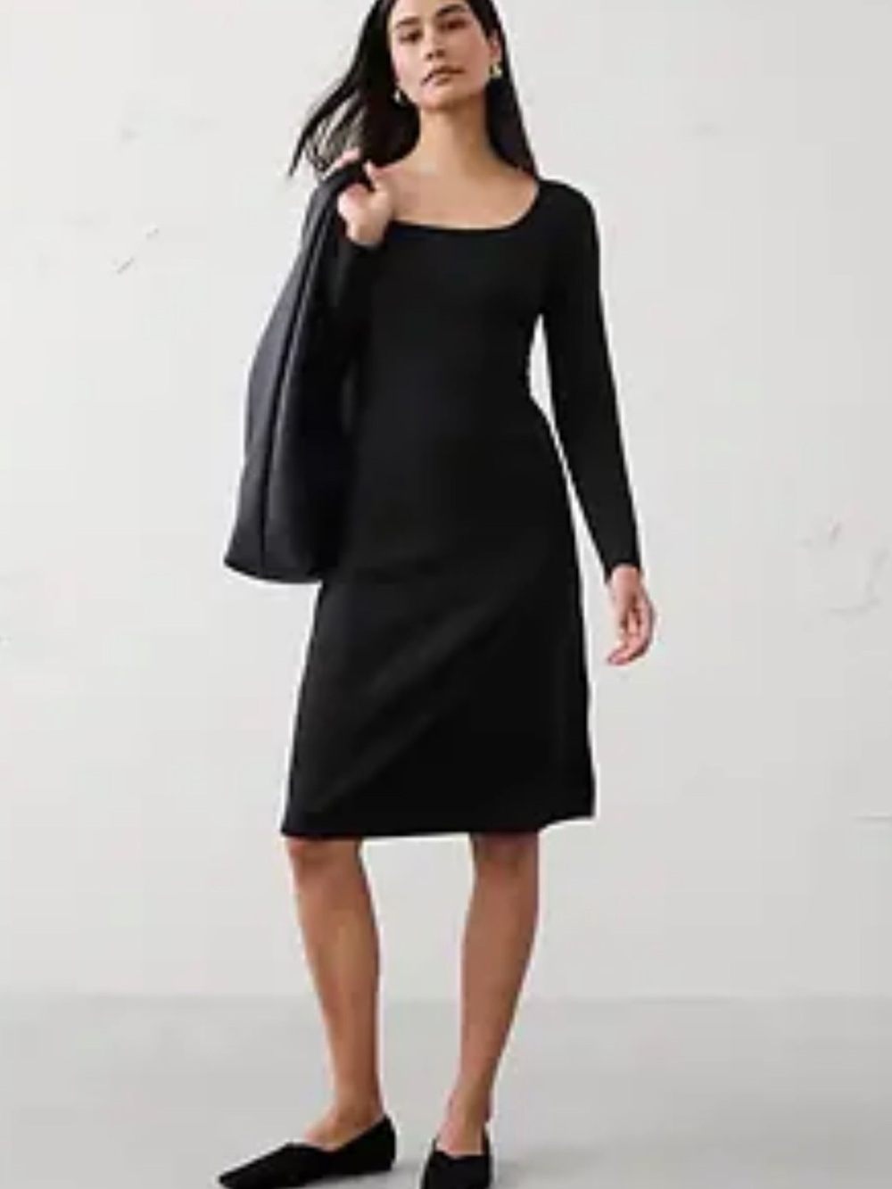 Banana Republic Black Soft Touch Sheath Dress